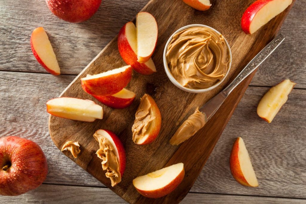 apples with peanut butter snack