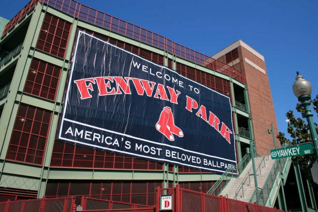 Fenway Park Boston with teens