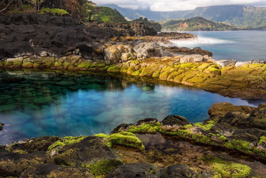 Queens Bath Kauai with kids